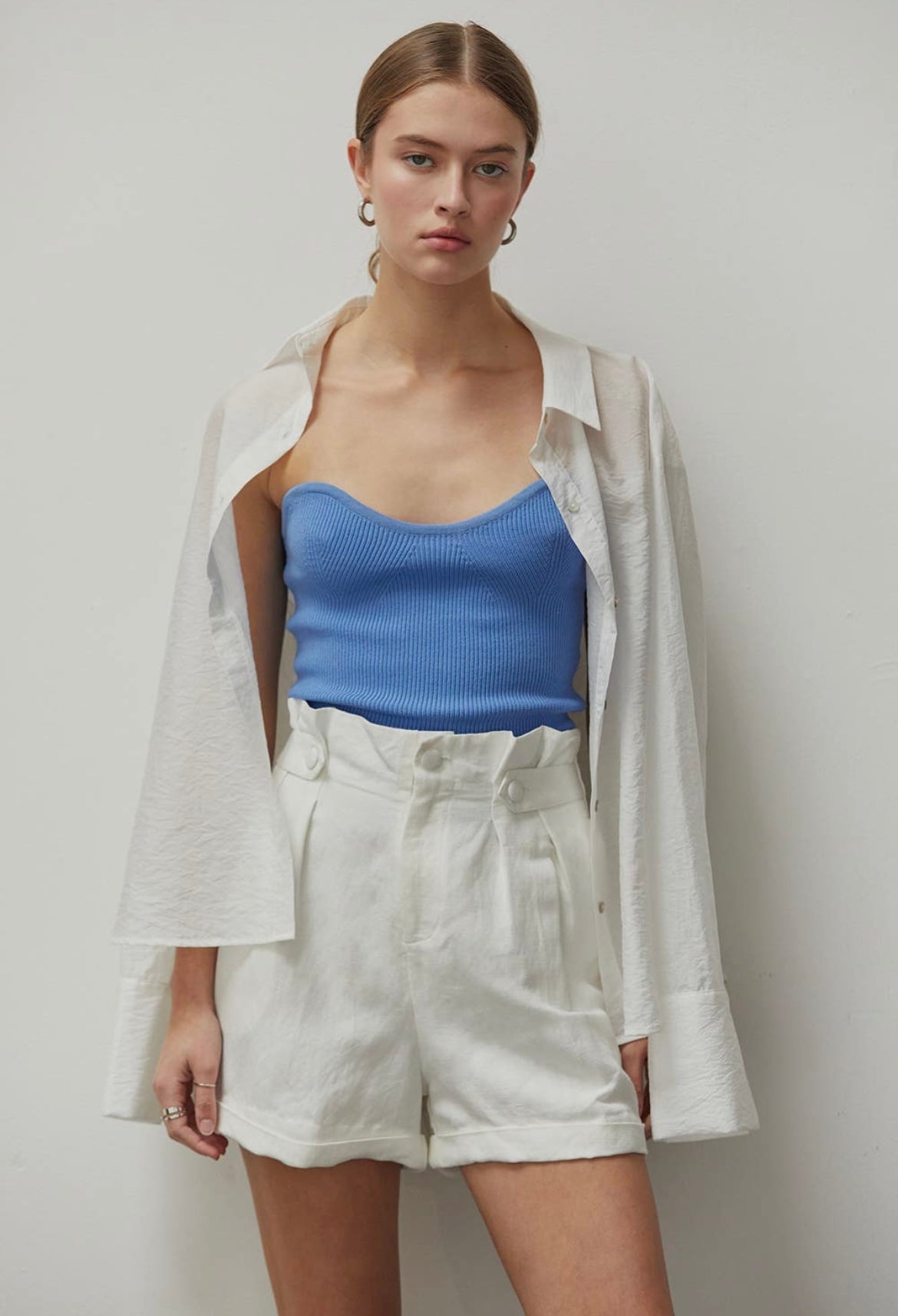 The Meredith  High-Waisted Linen Shorts